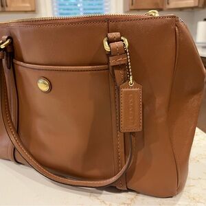 Elegant Brown Leather Handbag